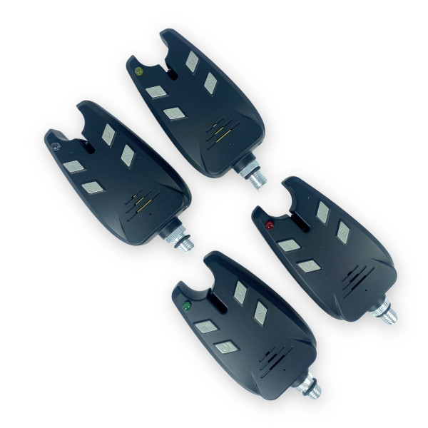 Набор сигнализаторов с пейджером JHA-526/4 для рыбака 4+1 в кейсе, регулировка звука тона световая индикация