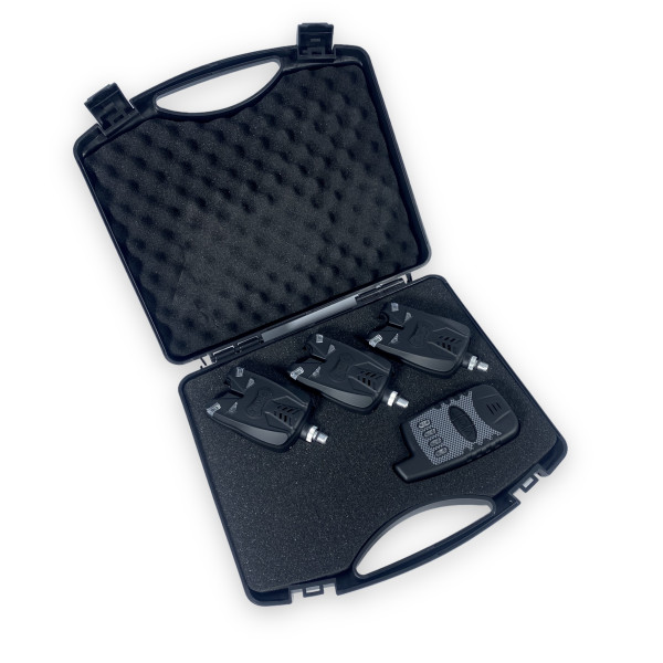 Сигнализаторы в кейсе JHA-528/3 для рыбака 3+1 регулировка звука, тона световой индикатор