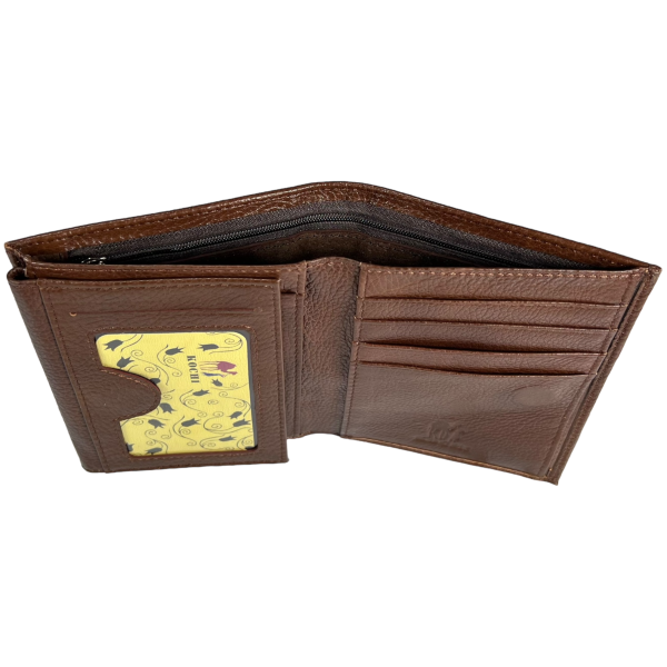 Элегантный кошелек для мужчин из натуральной кожи, цвет коричневый. Элегантный кошелек для мужчин из натуральной кожи, цвет коричневый.