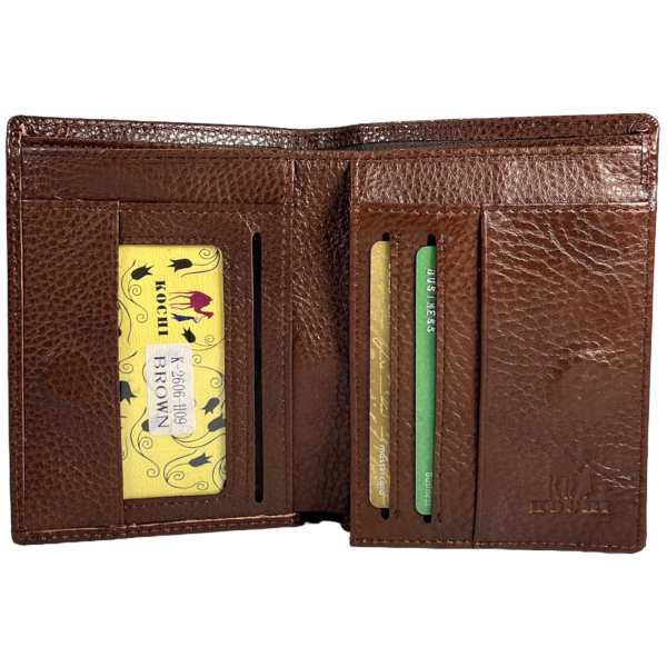 Элегантный мужской кошелек из натуральной кожи, цвет коричневый Элегантный мужской кошелек из натуральной кожи, цвет коричневый