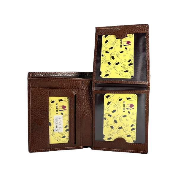 Элегантный мужской кошелек из натуральной кожи, цвет коричневый Элегантный мужской кошелек из натуральной кожи, цвет коричневый