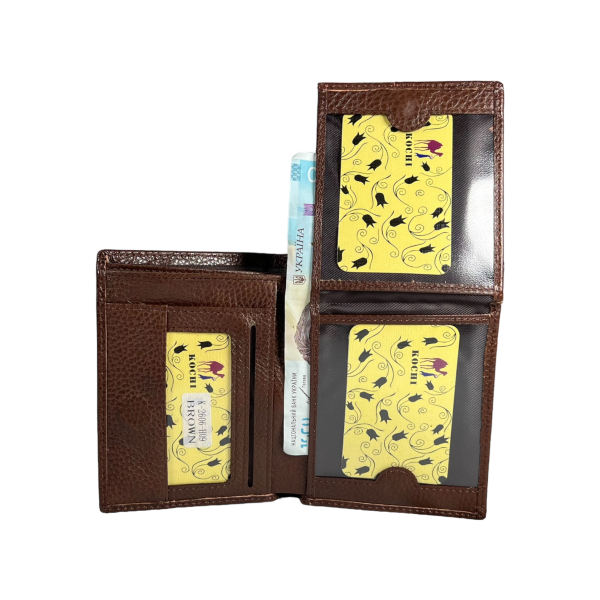 Элегантный мужской кошелек из натуральной кожи, цвет коричневый Элегантный мужской кошелек из натуральной кожи, цвет коричневый