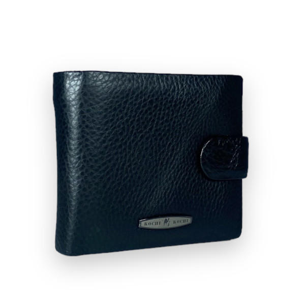 Современный мужской кошелек из натуральной кожи, цвет черный Современный мужской кошелек из натуральной кожи, цвет черный