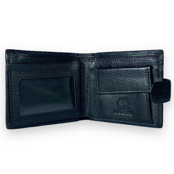 Современный мужской кошелек из натуральной кожи, цвет черный Современный мужской кошелек из натуральной кожи, цвет черный