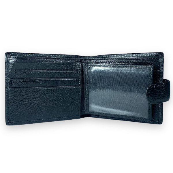 Современный мужской кошелек из натуральной кожи, цвет черный Современный мужской кошелек из натуральной кожи, цвет черный