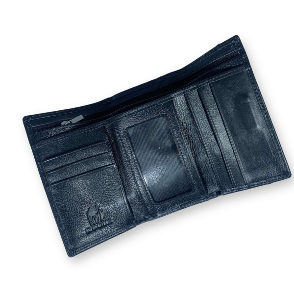 Кожаный женский кошелек, цвет черный Кожаный женский кошелек, цвет черный