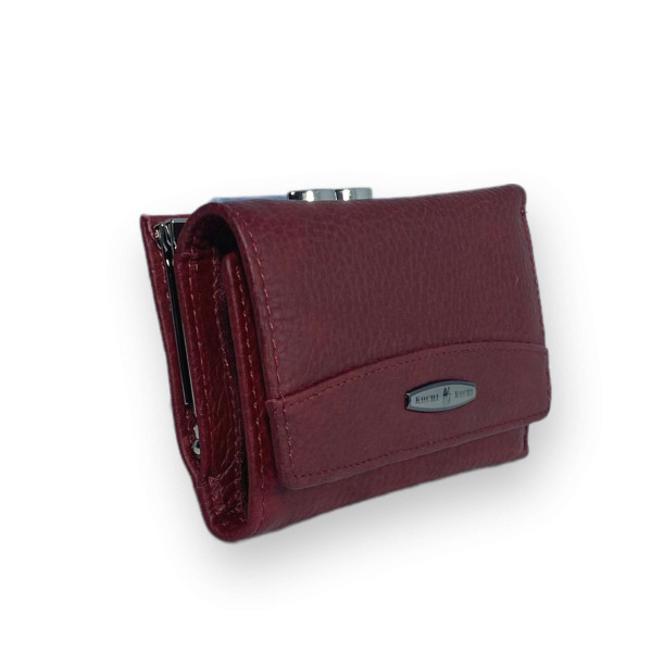 Компактный женский кошелек из натуральной кожи. бордо Компактный женский кошелек из натуральной кожи. бордо