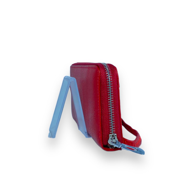 Жіночий гаманець шкіряний, червоний, з застібкою на блискавці Жіночий гаманець шкіряний, червоний, з застібкою на блискавці