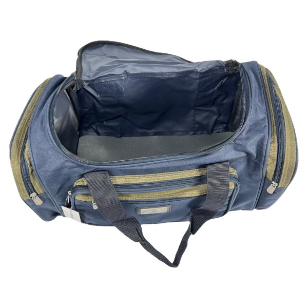 Дорожня сумка на п'ять відділеннь, 22 л, синя з зеленим Дорожня сумка на п'ять відділеннь, 22 л, синя з зеленим