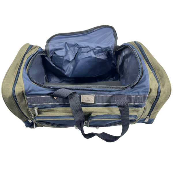 Дорожня сумка на шість відділень, 52 л, синя з зеленим