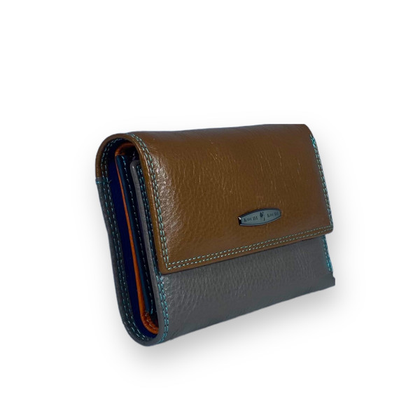 Кошелек женский Kochi натуральная кожа 2 отдела 6 ячеек для карточек размер: 14*10*3 см коричневый Кошелек женский Kochi натуральная кожа 2 отдела 6 ячеек для карточек размер: 14*10*3 см коричневый