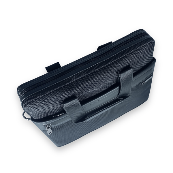 Мужская сумка для ноутбука, 1 отдел, 2 фронтальных кармана, карман-органайзер, черная Мужская сумка для ноутбука, 1 отдел, 2 фронтальных кармана, карман-органайзер, черная