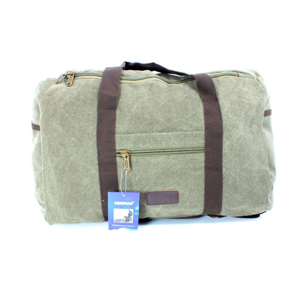 Дорожня, брезентова сумка-рюкзак, 40 л, міцна, одне основне відділення, колір хакі