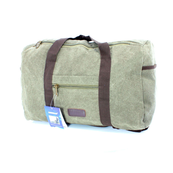 Дорожня, брезентова сумка-рюкзак, 40 л, міцна, одне основне відділення, колір хакі Дорожня, брезентова сумка-рюкзак, 40 л, міцна, одне основне відділення, колір хакі