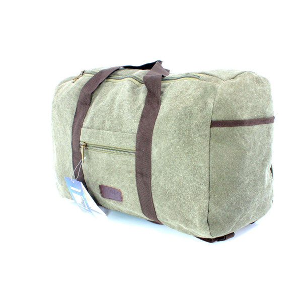 Дорожня, брезентова сумка-рюкзак, 40 л, міцна, одне основне відділення, колір хакі Дорожня, брезентова сумка-рюкзак, 40 л, міцна, одне основне відділення, колір хакі