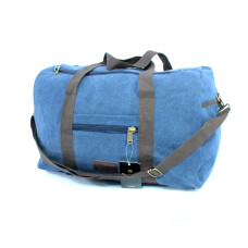 Дорожня сумка-рюкзак, 40 л, тканина брезент, синя