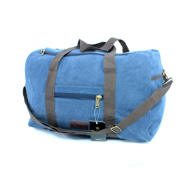 Дорожная сумка-рюкзак, 40 л, ткань брезент, синяя