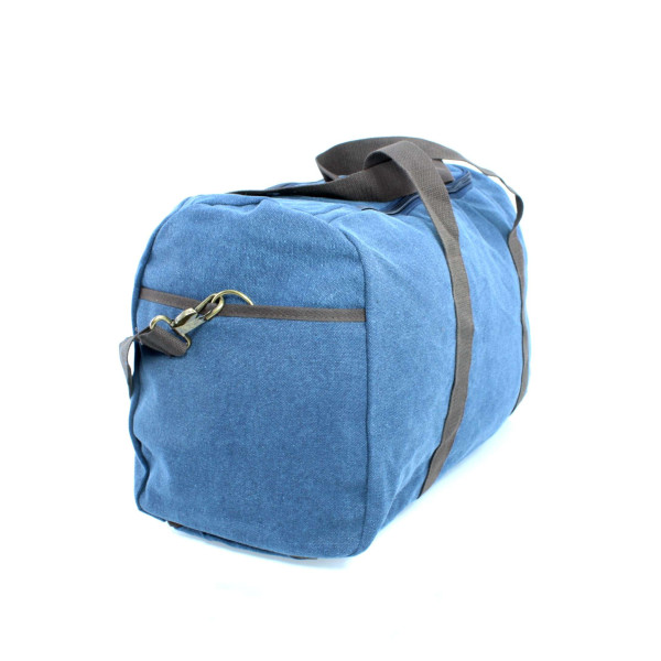 Дорожная сумка-рюкзак, 40 л, ткань брезент, синяя Дорожная сумка-рюкзак, 40 л, ткань брезент, синяя
