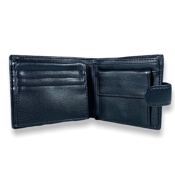 Мужской кошелек с двумя отделами для купюр, цвет черный Мужской кошелек с двумя отделами для купюр, цвет черный