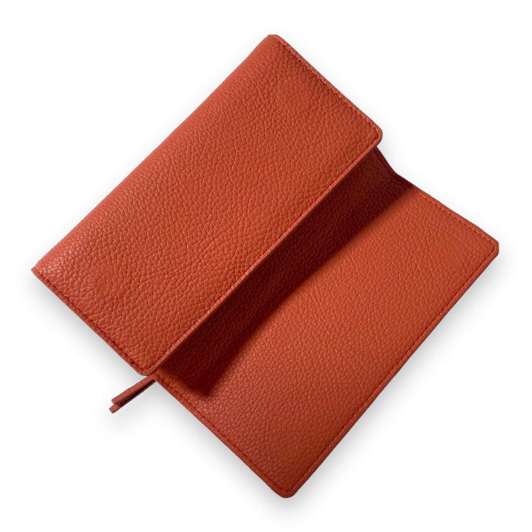 Женский кошелек экокожа 2 отделения для купюр 6 ячеек для карточек размер: 19*10*3 см оранжевый