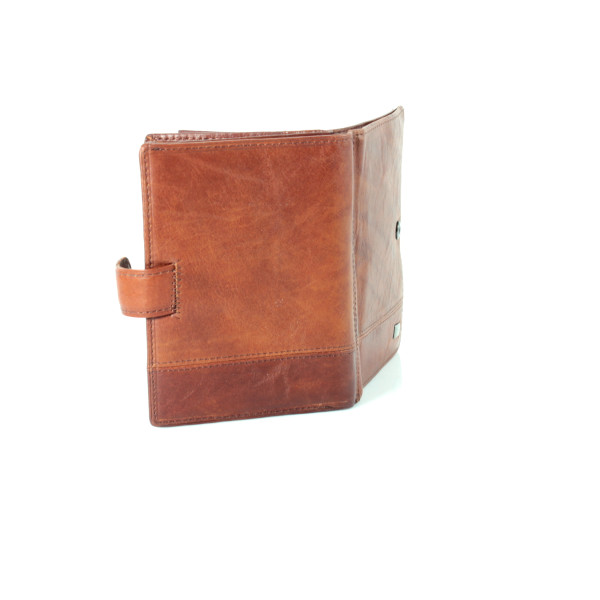 Чоловічий гаманець з натуральноі шкіраи на три великих відділення, коричневий Чоловічий гаманець з натуральноі шкіраи на три великих відділення, коричневий