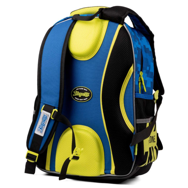 Шкільний рюкзак 1 вересня для хлопчика, одне відділення, фронтальні кишені, синій Gamer Zone Шкільний рюкзак 1 вересня для хлопчика, одне відділення, фронтальні кишені, синій Gamer Zone