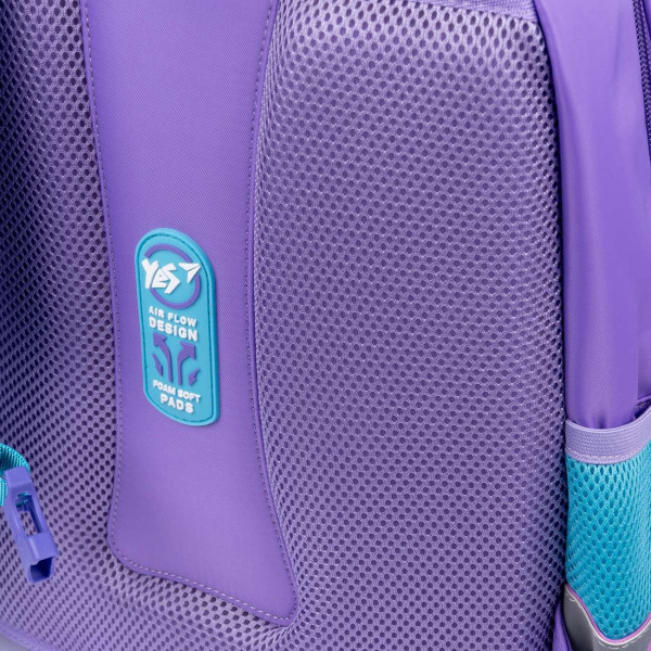 Школьный рюкзак YES, два отделения, фронтальный карман, боковые карманы, сиреневый Ergo Cosmos Школьный рюкзак YES, два отделения, фронтальный карман, боковые карманы, сиреневый Ergo Cosmos