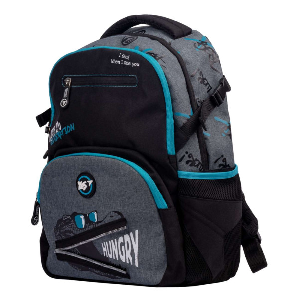 Школьный рюкзак YES, два отделения, фронтальные карманы, боковые карманы, серий Hungry Школьный рюкзак YES, два отделения, фронтальные карманы, боковые карманы, серий Hungry