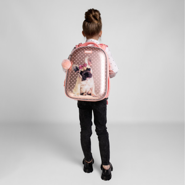 Школьный рюкзак 1 сентября, каркасный, два отделения, два боковых кармана, коралловый Dolly Dog Школьный рюкзак 1 сентября, каркасный, два отделения, два боковых кармана, коралловый Dolly Dog
