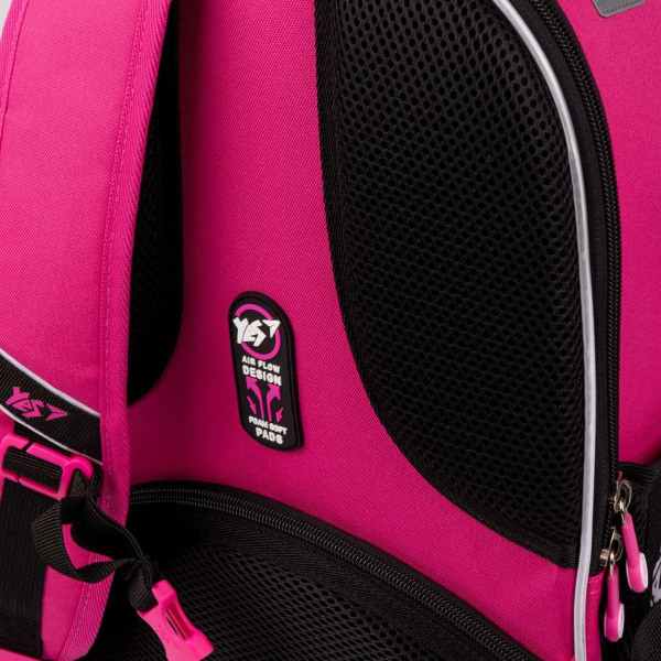 Школьный рюкзак YES, каркасный, два основных отделения, фронтальный карман, розовый Barbie Школьный рюкзак YES, каркасный, два основных отделения, фронтальный карман, розовый Barbie