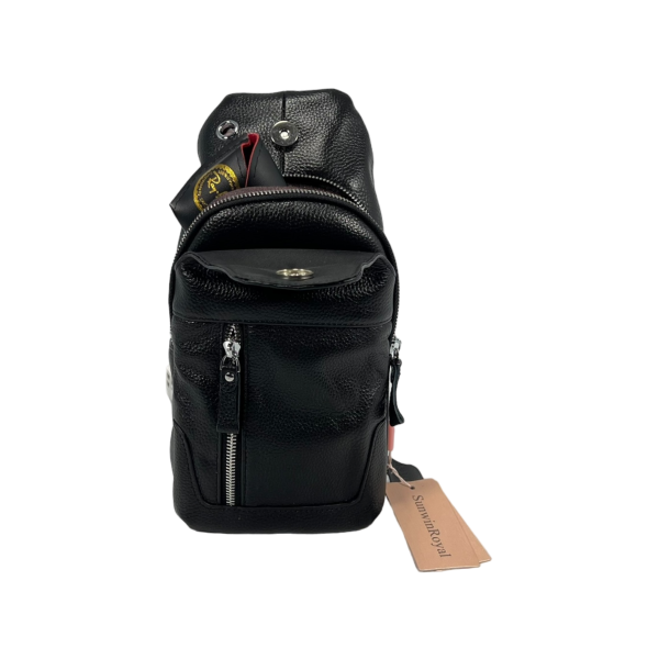 Практична сумка-слінг на три віділеня, 2 види застібок-магніт та блискавка Практична сумка-слінг на три віділеня, 2 види застібок-магніт та блискавка