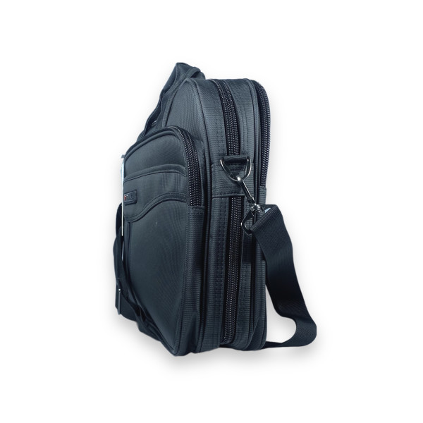 Сумка для ноутбука с расширением на два отдела, дополнительные карманы, черная Сумка для ноутбука с расширением на два отдела, дополнительные карманы, черная