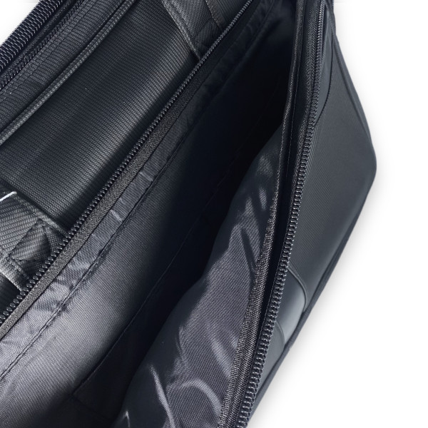 Сумка для ноутбука с расширением на два отдела, дополнительные карманы, черная Сумка для ноутбука с расширением на два отдела, дополнительные карманы, черная