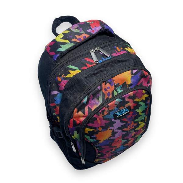 міський рюкзак, 25 л, два відділення, фронтальна кишеня, кишені-сітки, чорний, принт 1 міський рюкзак, 25 л, два відділення, фронтальна кишеня, кишені-сітки, чорний, принт 1