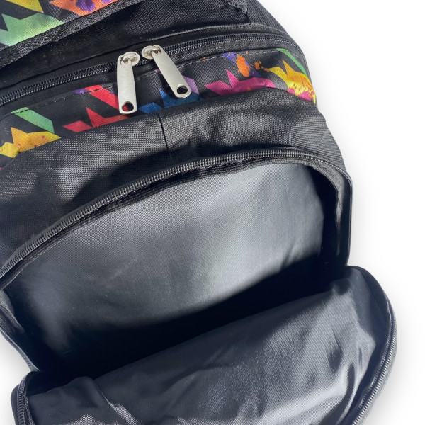 міський рюкзак, 25 л, два відділення, фронтальна кишеня, кишені-сітки, чорний, принт 1 міський рюкзак, 25 л, два відділення, фронтальна кишеня, кишені-сітки, чорний, принт 1