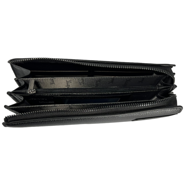 Кошелек мужской с ручкой для переноса, черный Кошелек мужской с ручкой для переноса, черный