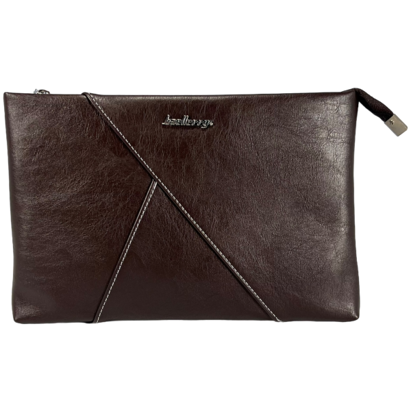 Мужской кошелек коричневого цвета из кожзама