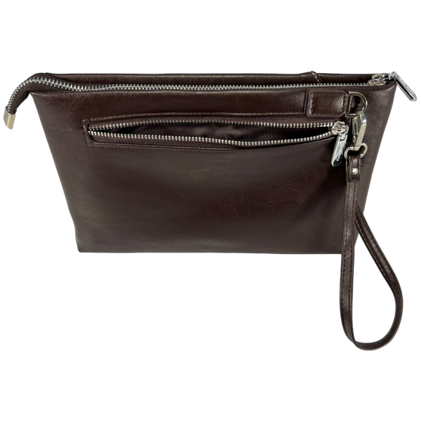 Мужской кошелек коричневого цвета из кожзама Мужской кошелек коричневого цвета из кожзама