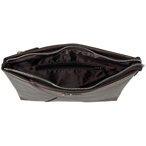 Мужской кошелек коричневого цвета из кожзама Мужской кошелек коричневого цвета из кожзама