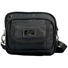 Функциональная сумка через плечо, 2 л, застежка на молнии, 4 отделения, черная