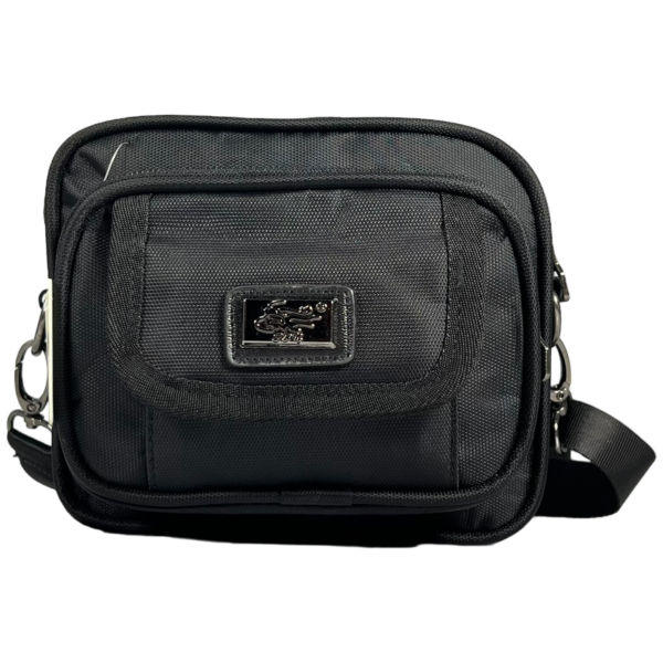 Функциональная сумка через плечо, 2 л, застежка на молнии, 4 отделения, черная