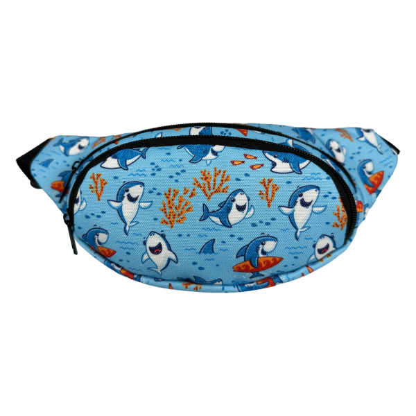 Детская сумка-бананка Baby Shark на 2 отделения, застежка на молнии