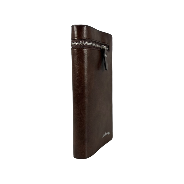 Мужской портмоне коричневого цвета с картхолдером из экокожи Мужской портмоне коричневого цвета с картхолдером из экокожи