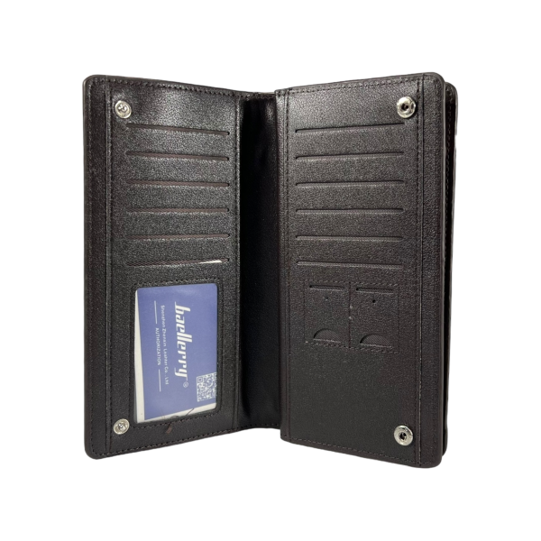 Мужской портмоне коричневого цвета с картхолдером из экокожи Мужской портмоне коричневого цвета с картхолдером из экокожи