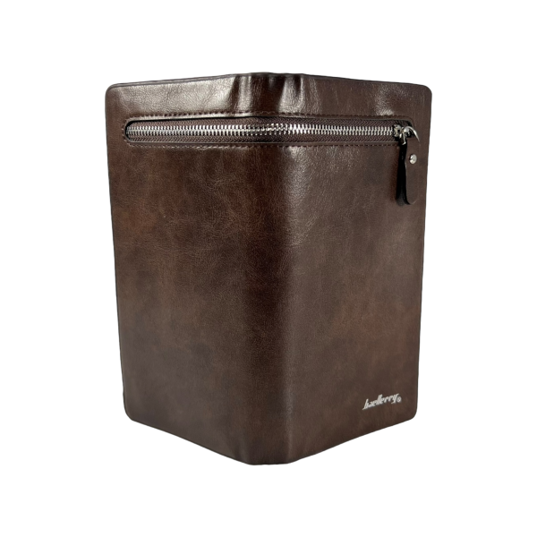 Мужской портмоне коричневого цвета с картхолдером из экокожи Мужской портмоне коричневого цвета с картхолдером из экокожи