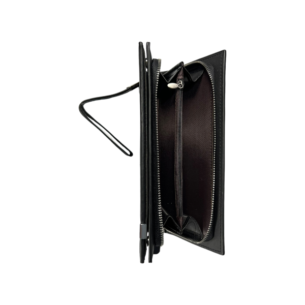 Чоловіче портмоне з штучноі шкіри чорного кольору Чоловіче портмоне з штучноі шкіри чорного кольору