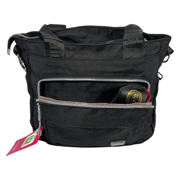 Містка та елегантна жіноча сумка через плече, 4 відділення, 9 л, чорна Містка та елегантна жіноча сумка через плече, 4 відділення, 9 л, чорна