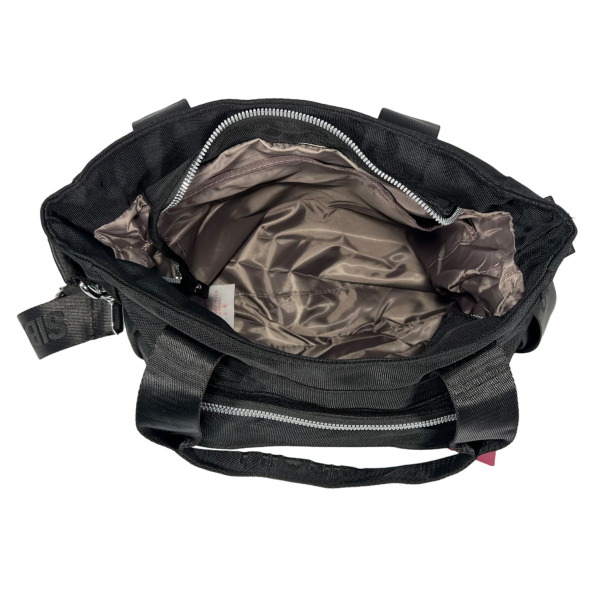 Містка та елегантна жіноча сумка через плече, 4 відділення, 9 л, чорна Містка та елегантна жіноча сумка через плече, 4 відділення, 9 л, чорна