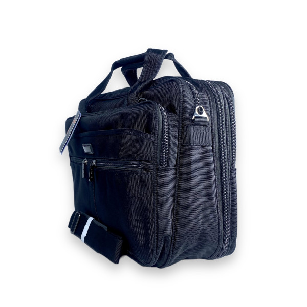 Сумка для ноутбука, портфель, с расширением на 2 отдела, черная Сумка для ноутбука, портфель, с расширением на 2 отдела, черная