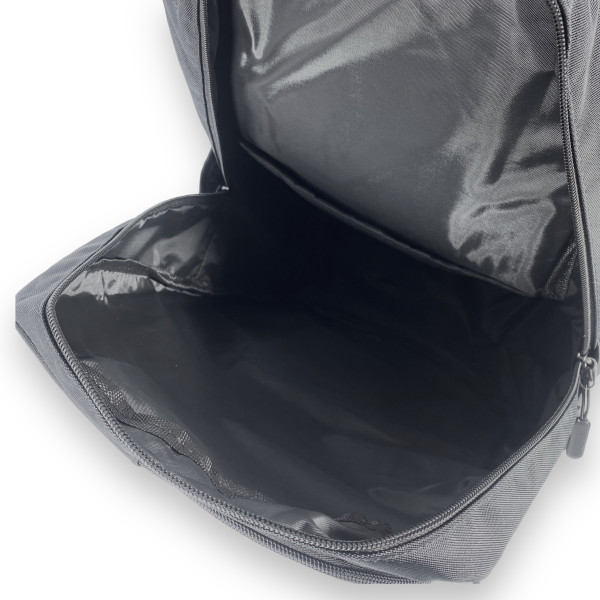 Стильный городской рюкзак, 20 л, два отделения, боковые карманы, фронтальный карман, USB вход, черный